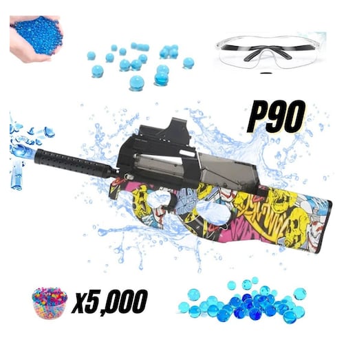 Ametralladora Automatica P90 Blaster Arma Juguete Hidrogel