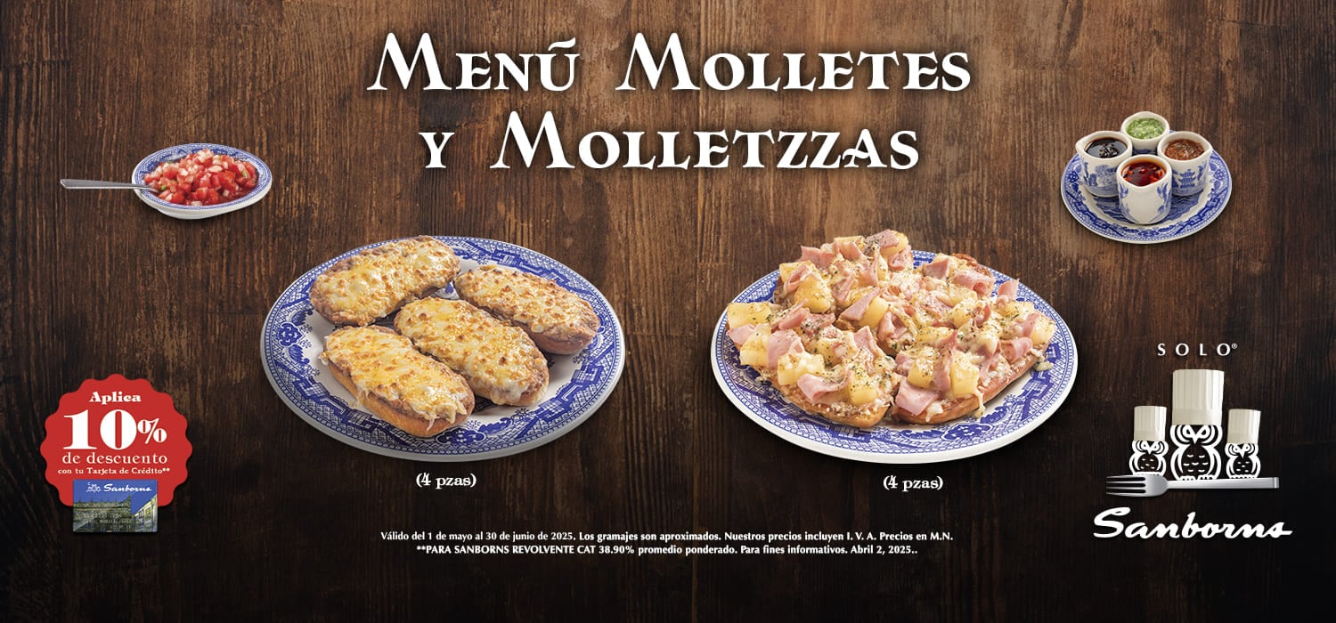 Menú Molletes