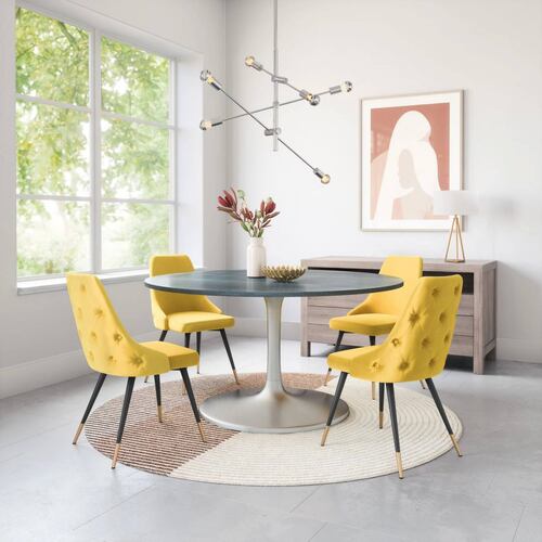 Mesa de Comedor Metropolis 2 Plateado - Kessa.