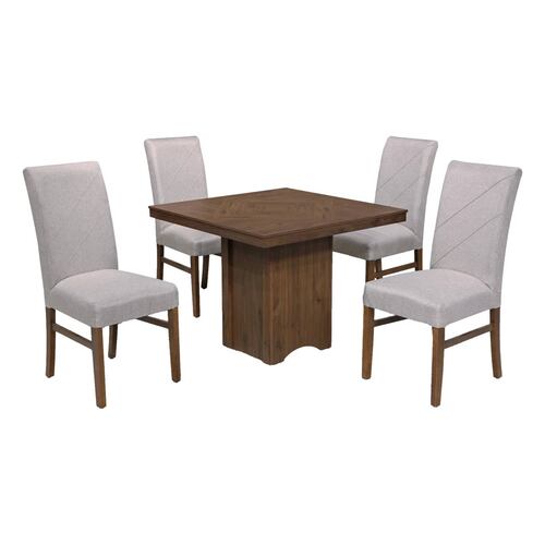 Comedor 4 sillas Soter Encino - Kessa.