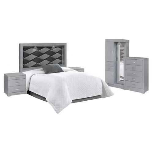 Recamara King Size Ozuela Gris - Kessa