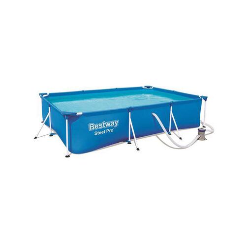 Alberca Rectangular Estructural Tubular Bomba Filtro Capacidad 3300Lt Bestway 300 x 201 x 66 cm