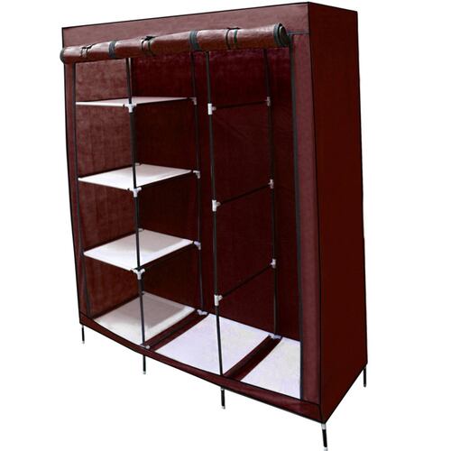 Closet Organizador 3 Puertas Armario 6 Secciones Zapatera Cafe