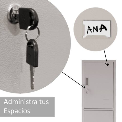 Locker Metalico 4 Puertas Casillero Oficina Industrial Chapa 38.5 x 34 x 180 cm Estante Gutstark