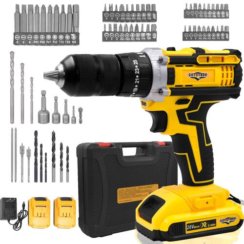 Rotomartillo 330 W 2 Amp Taladro Inalambrico 1/2" Atornillador 1300 RPM Reversible Torque 35 N/M Gutstark