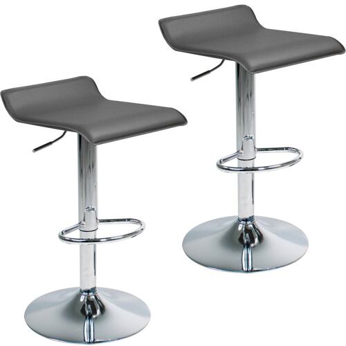 Bancos Alto Set 2 Bancos para Barra de Cocina Bar Cantina Cafeteria Silla Alta Ajustable Gris Rack and Pack