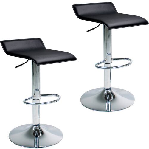 Banco Alto Set 2 Bancos para Barra de Cocina Bar Cantina Cafeteria Silla Alta Ajustable Negro Rack and Pack