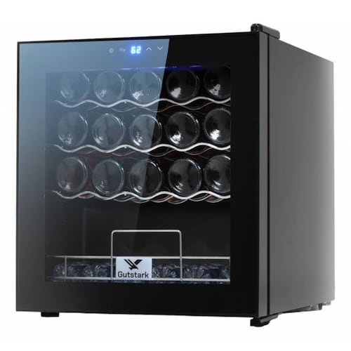 Cava Vinos Enfriador 19 Botellas Moderno Pantalla 60 Lts Negro