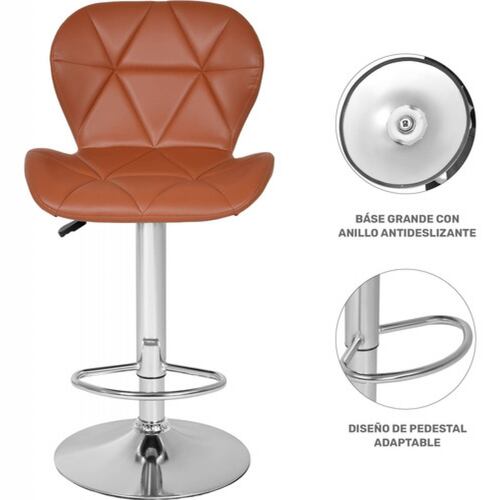 Set 2 Bancos Respaldo Barra Silla Cocina Bar Desayunador