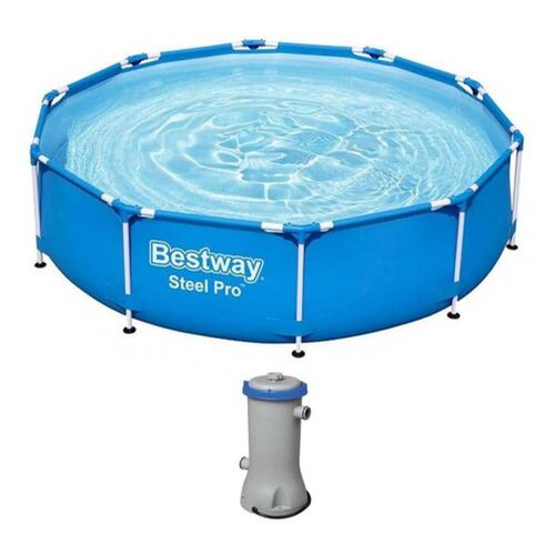 Alberca Estructural Redonda Bestway 56678 Con Capacidad De 4678 Litros 