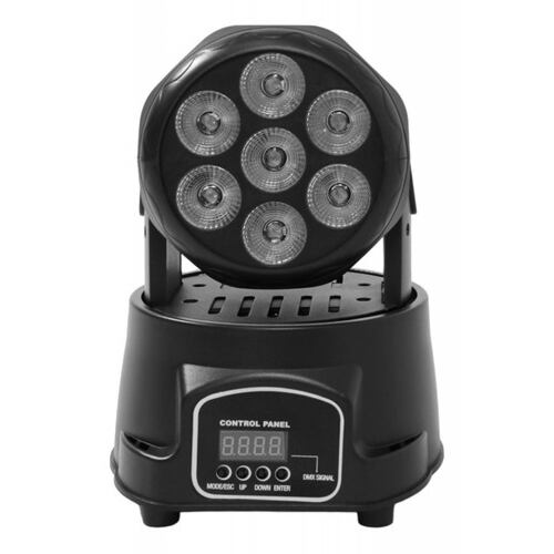 Cabeza Movil Wash Luces Robotica 7 Luces Led Rgbw Dj Disco.
