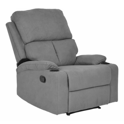 Sillón Reclinable Reposet Moderno Minimalista Sala Gris
