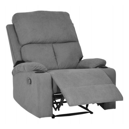 Sillón Reclinable Reposet Moderno Minimalista Sala Gris