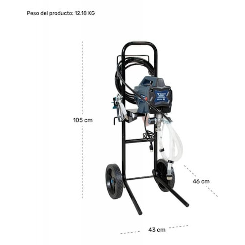 Pulverizador Pintura Industrial Electrica 17lts Sin Aire.