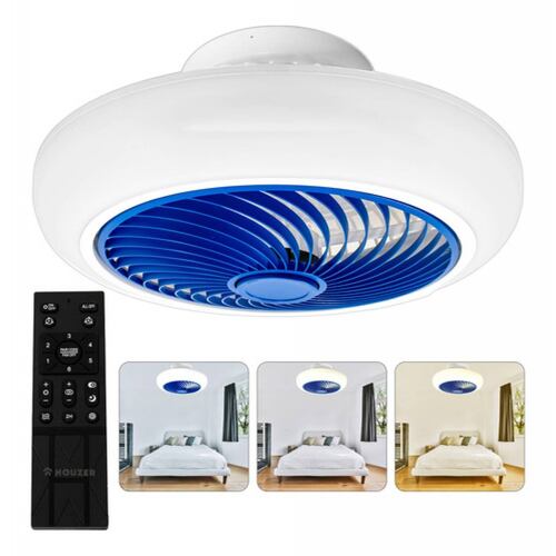 Ventilador Techo Inteligente Lampara Led 18  Control Remoto.