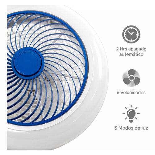 Ventilador Techo Inteligente Lampara Led 18  Control Remoto.