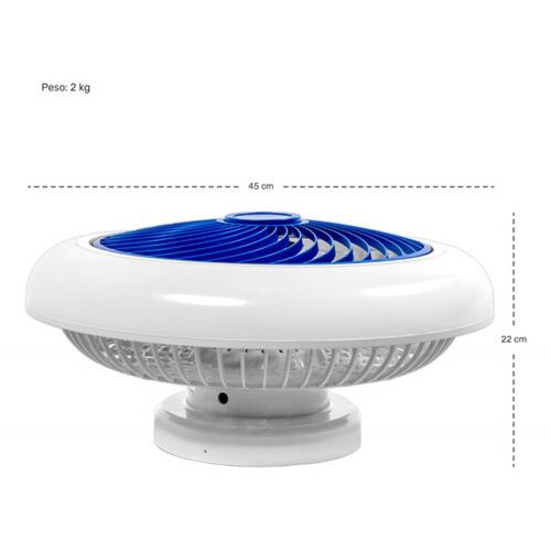 Ventilador Techo Inteligente Lampara Led 18  Control Remoto.