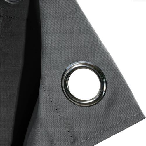 Cortinas Blackout Largas Tejida Hogar 275x216cm 2 Piezas Gris Oscuro