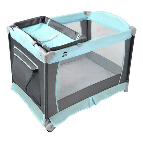 Cuna Corral Bebes Plegable Cambiador Removible Ruedas Juegos Azul