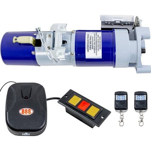 Kit Motor Cortina Roll Enrollable Porton 300kg 2 Controles