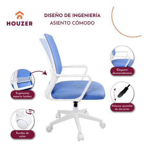 Silla Oficina Ajustable Ejecutiva Ergonomica Escritorio Azul