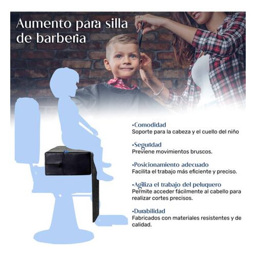 Aumento Silla Sillon Barbero Cojin Taburete Estetica Niños