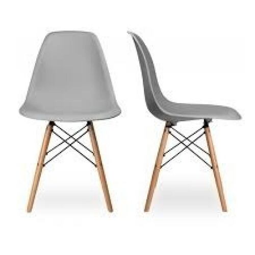 Silla Estilo Eames Kit 2 Sillas Eames Gris Decoracion De Interiores Vintage Minimalista