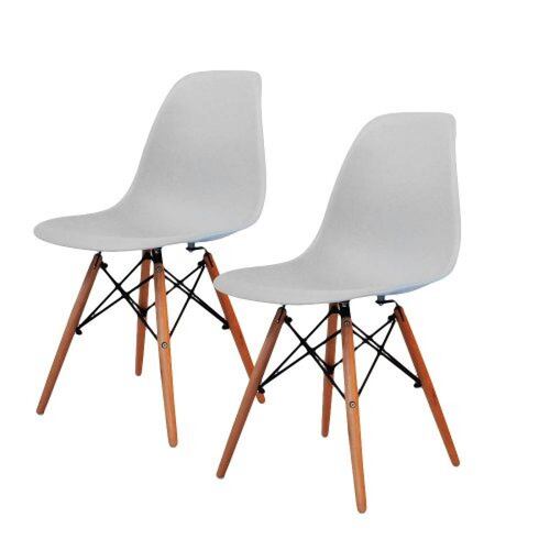 Silla Estilo Eames Kit 2 Sillas Eames Gris Decoracion De Interiores Vintage Minimalista