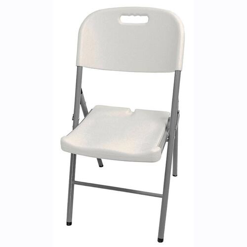 Silla Jardin Kit  4 Sillas Plastico Plegables Reforzadas Blancas Eventos.