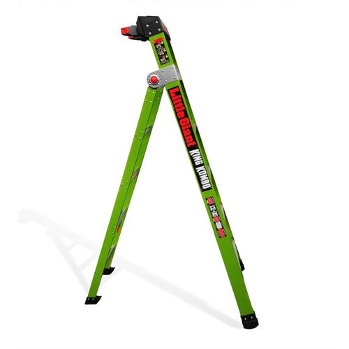 Escalera Combinada Profesional Fibra de Vidrio 6' (1.82 m) Tipo IAA King Kombo Verde Little Giant 13610
