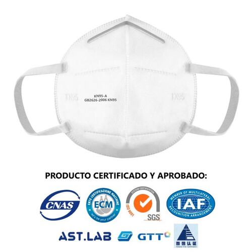 Cubrebocas Kn95 Paquete 5 Pzas Desechable Uso Personal