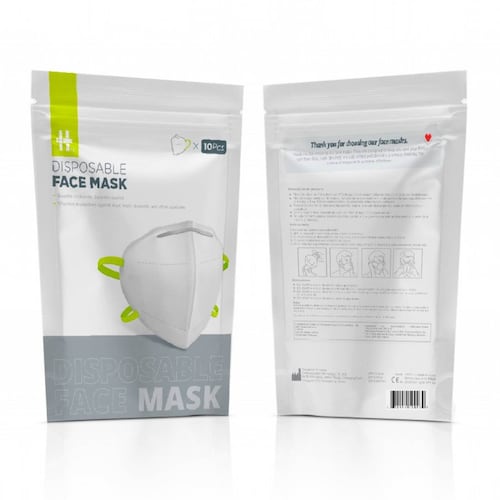 Cubrebocas Kn95 Paquete 10 Piezas Desechable Uso Personal Certificado para Protección Respiratoria