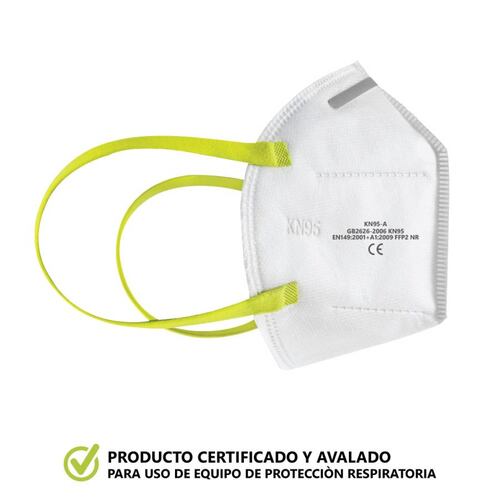Cubrebocas Kn95 Paquete 10 Piezas Desechable Uso Personal Certificado para Protección Respiratoria