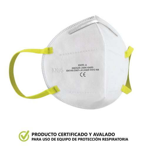 Cubrebocas Kn95 Paquete 10 Piezas Desechable Uso Personal Certificado para Protección Respiratoria