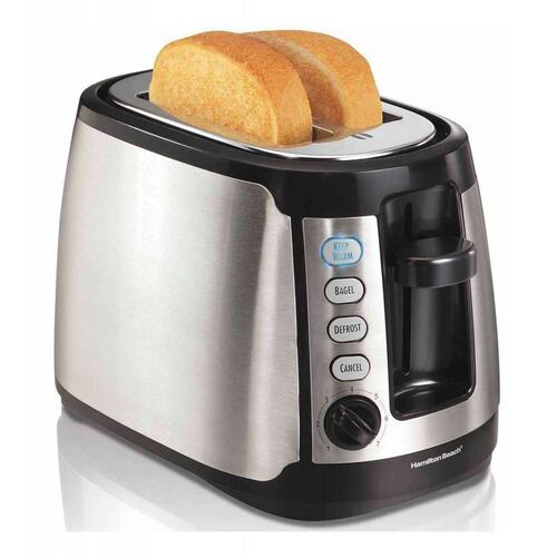 Tostador 2 Rebanadas Acero Inox Negro Hamilton Beach 22811