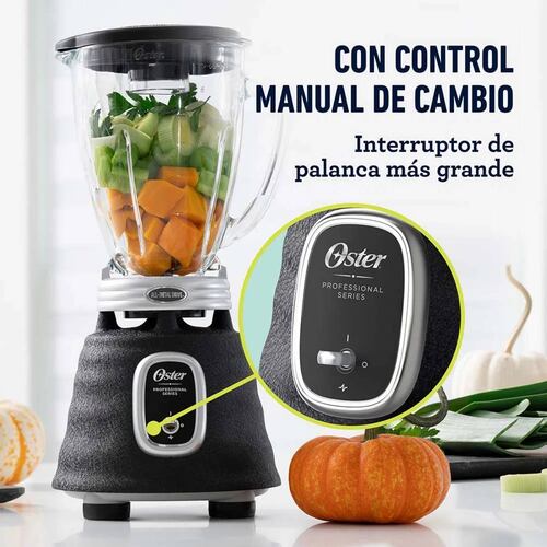 Licuadora 1 Velocidad + Pulso Vaso Vidrio Clásica Negra Oster Blstbpst.