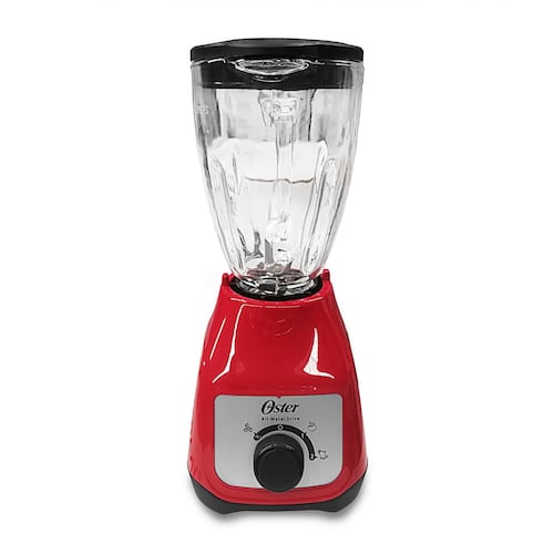 Licuadora 2 Velocidades + Pulso Vaso Vidro Oster Roja Blstkagrrd.