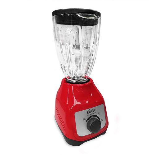 Licuadora 2 Velocidades + Pulso Vaso Vidro Oster Roja Blstkagrrd.