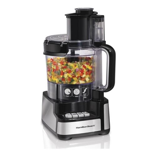 Procesador Alimentos 12 Y 4 Tzas Negro Hamilton Beach 70725.
