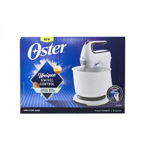 Batidora de Mano Y Pedestal 6 Vel Blanca Oster FPSTHS3610.