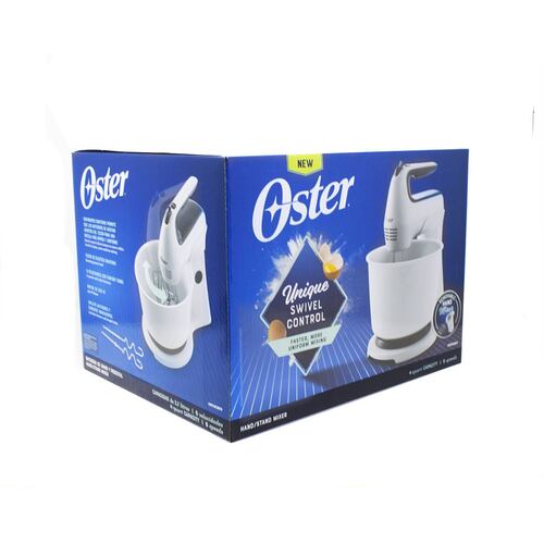 Batidora de Mano Y Pedestal 6 Vel Blanca Oster FPSTHS3610.