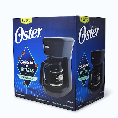 Cafetera 12 Tazas Filtro Permanente Negra Oster Bvstdcs12b.