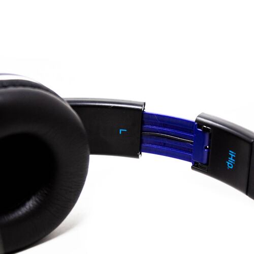 Audifonos de Diadema con Microfono Maniac Negro con Azul IHIP IPMANI