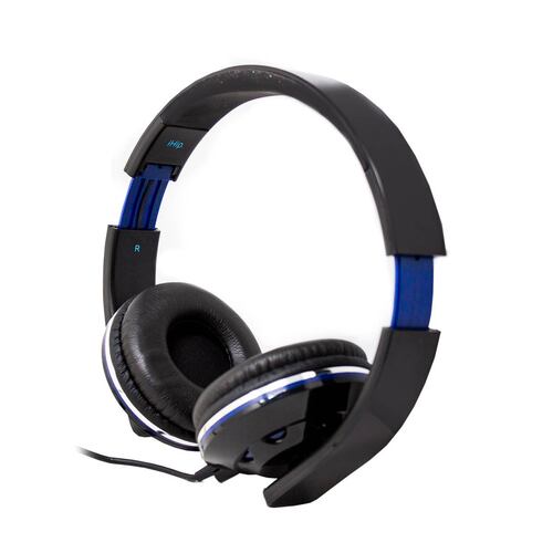 Audifonos de Diadema con Microfono Maniac Negro con Azul IHIP IPMANI