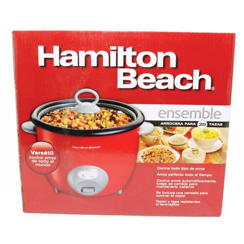 Arrocera 20 Tazas con Accesorios Roja Hamilton Beach 37538N