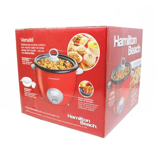 Arrocera 20 Tazas con Accesorios Roja Hamilton Beach 37538N