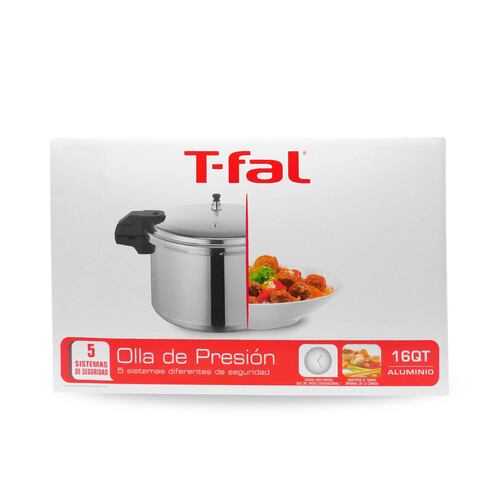 Olla De Presión Express 16 Qt (15 L) Aluminio T fal YL307LA10.