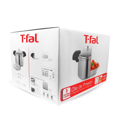 Olla De Presión Express 16 Qt (15 L) Aluminio T fal YL307LA10.