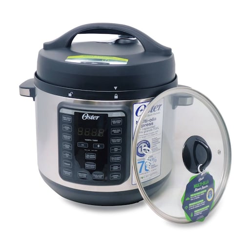 Olla Multicocción 14 Funciones 7.5 L con Cerámica y Tapa de Vidrio Oster CKSTPCEC8801.