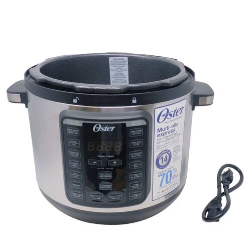 Olla Multicocción 14 Funciones 7.5 L con Cerámica y Tapa de Vidrio Oster CKSTPCEC8801.